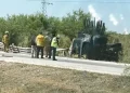 Vuelca pipa cargada de turbosina al sur de Empalme