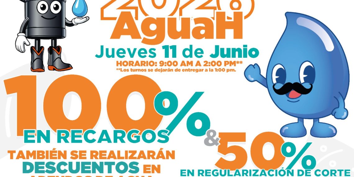 Lleva Agua de Hermosillo jornada de descuento este jueves 11 a la Revolución 1