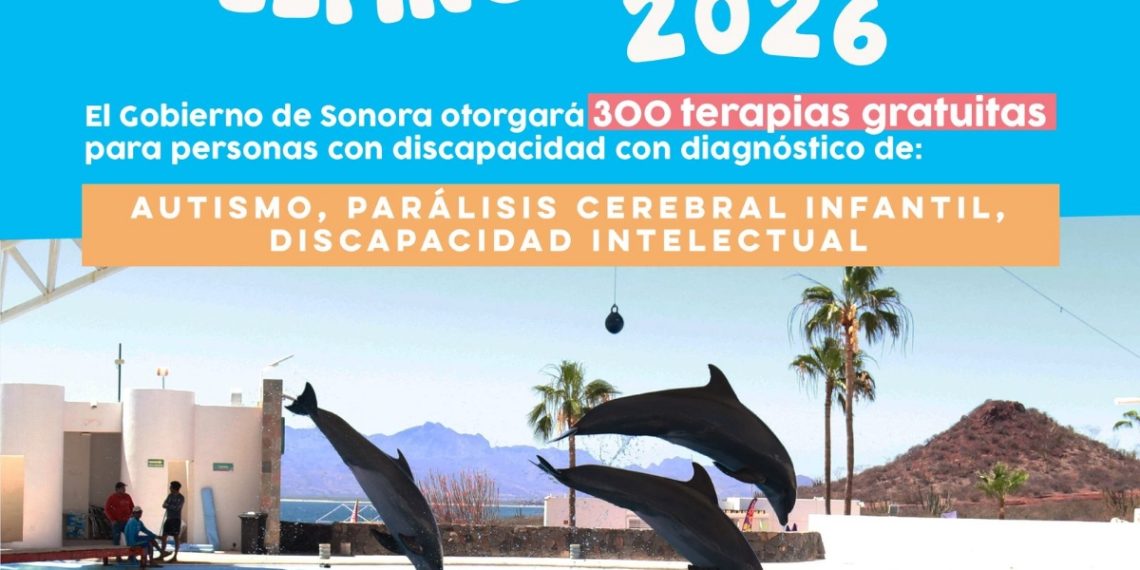 Abre Gobierno de Sonora convocatoria para Delfinoterapias 2026