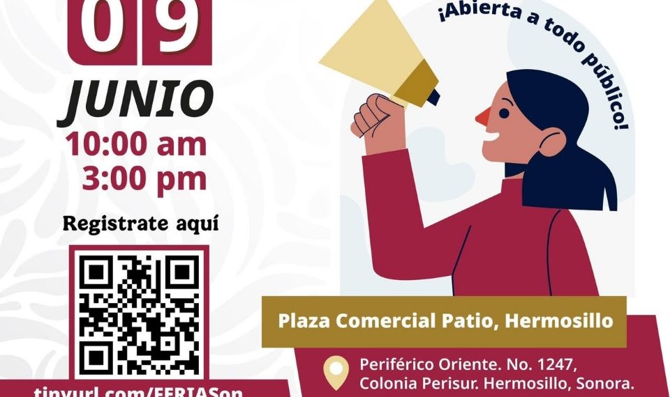 Gobierno de Sonora invita a participar en la próxima Feria de Empleo
