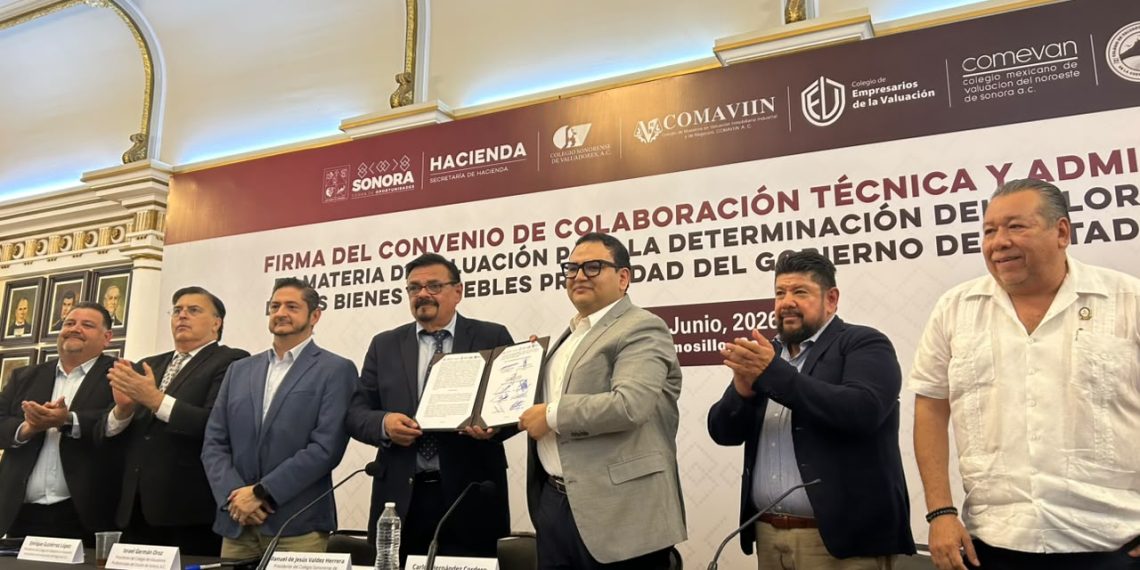 Fortalece Gobierno de Sonora transparencia y administración del patrimonio público con convenio de valuación de inmuebles