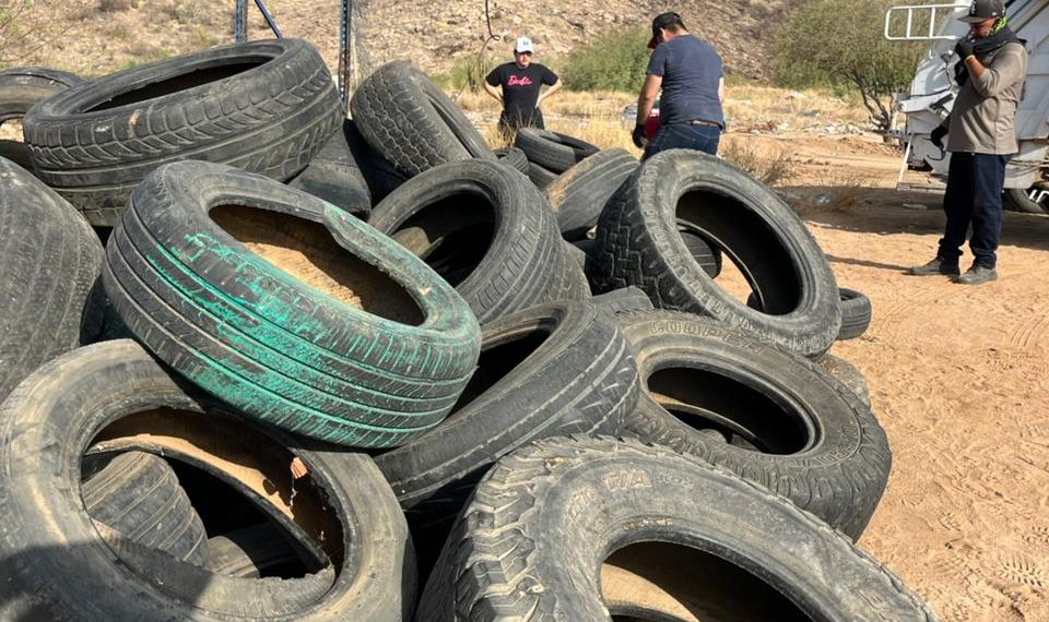 Acopia Gobierno de Hermosillo 639 llantas en Llantatón por tu Salud en La Campiña