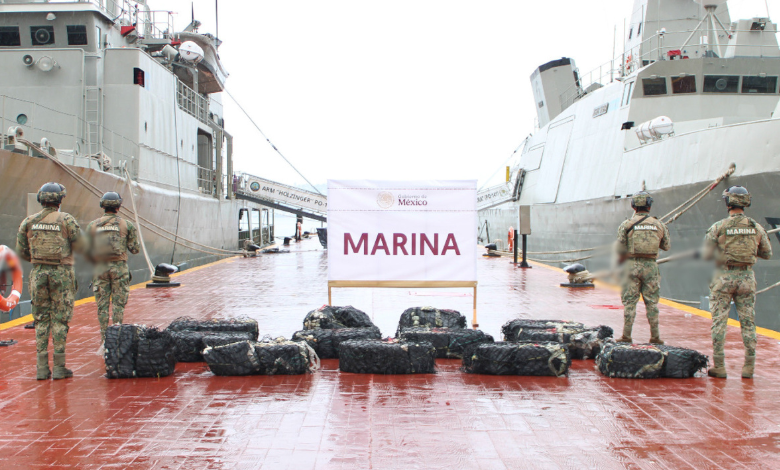 Marina asegura más de 800 kilos de cocaína en Guerrero