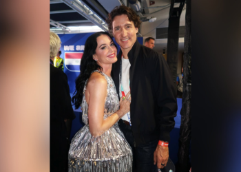 Katy Perry celebra inauguración del Mundial con Justin Trudeau