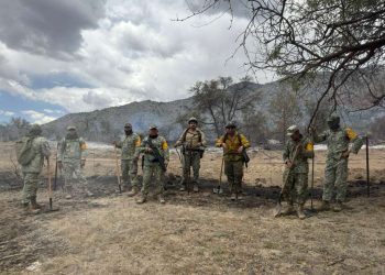 Gobierno de Sonora coordina esfuerzos binacionales para combatir incendio forestal Benton en la frontera Sonora-Arizona