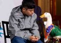 Pato “Merlín” llega a Palacio Nacional