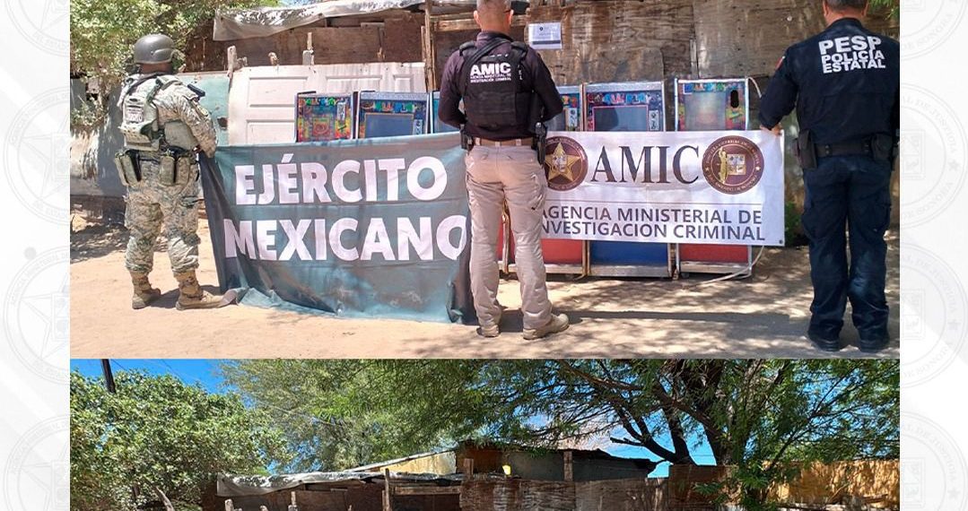 FGJES asegura seis máquinas tragamonedas durante cateo realizado en San Luis Río Colorado