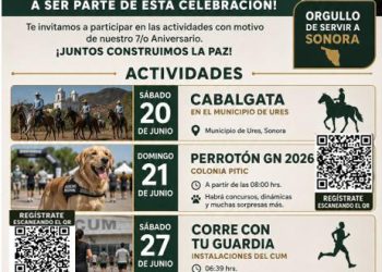 Invita Guardia Nacional a celebrar su 7.º aniversario en Sonora