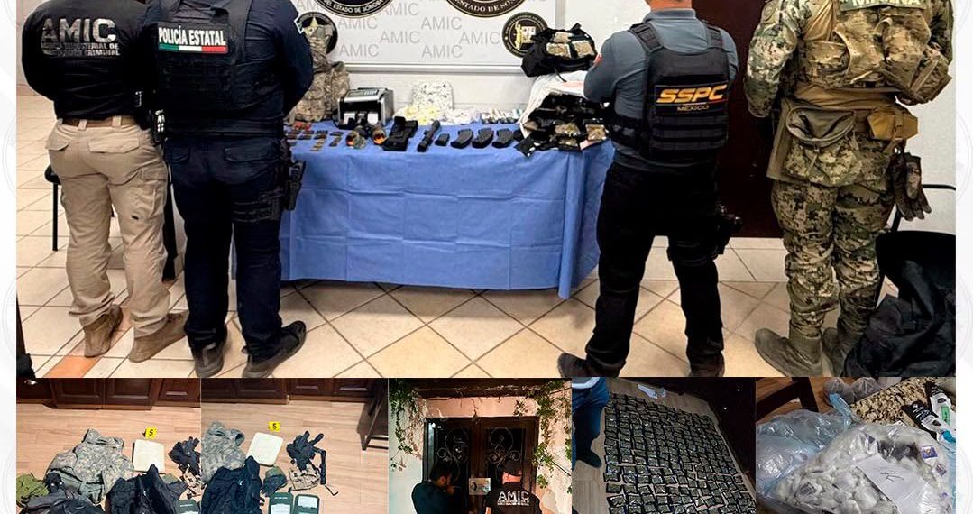 AMIC y SEMAR ejecutan cateo en casa de seguridad en Puerto Peñasco