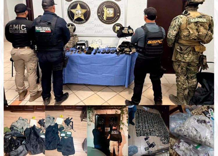 AMIC y SEMAR ejecutan cateo en casa de seguridad en Puerto Peñasco