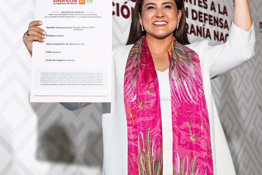 “Celida López con el respaldo del pueblo, inicia su camino a la Coordinación de la Defensa de la Transformación en Sonora”