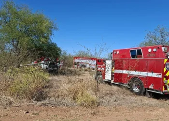 Mueren dos personas tras fuerte choque contra poste en la carretera Hermosillo-Ures