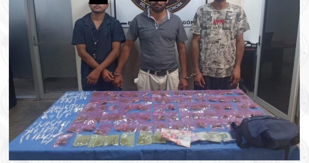 Detienen AMIC y DEFENSA a tres personas con narcótico en San Ignacio Río Muerto