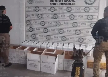 Decomisan “crystal” en paquetería de Hermosillo
