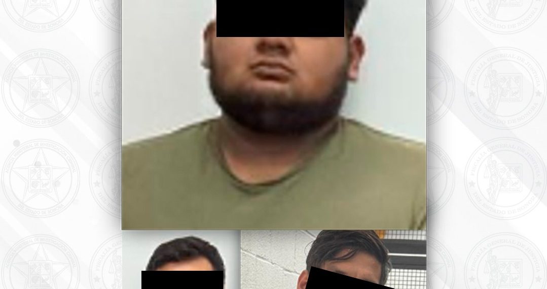 Formula FGJES imputación contra tres detenidos por doble homicidio en Guaymas