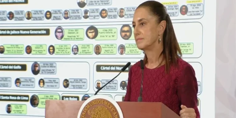 Muestra Claudia Sheinbaum capos capturados por AMLO