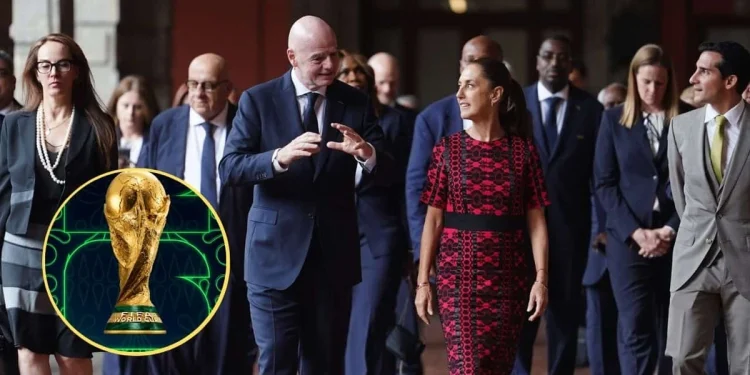 El Mundial llega al Palacio Nacional; Sheinbaum recibe al presidente de la FIFA