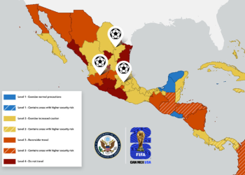 Ante el Mundial, EU emite alerta de viaje a México