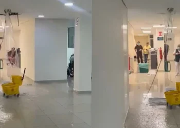 Lluvias provocan filtraciones en el Hospital Universitario