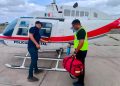Helicóptero de la Policía Estatal salva una vida en la comunidad guarijía de Aquinavo