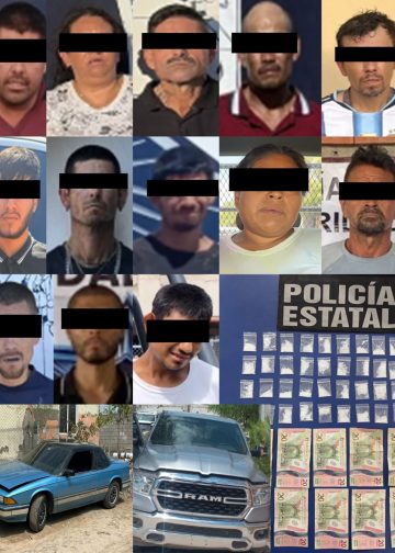Acciones operativas de la Policía Estatal aseguran más de mil dosis de narcótico