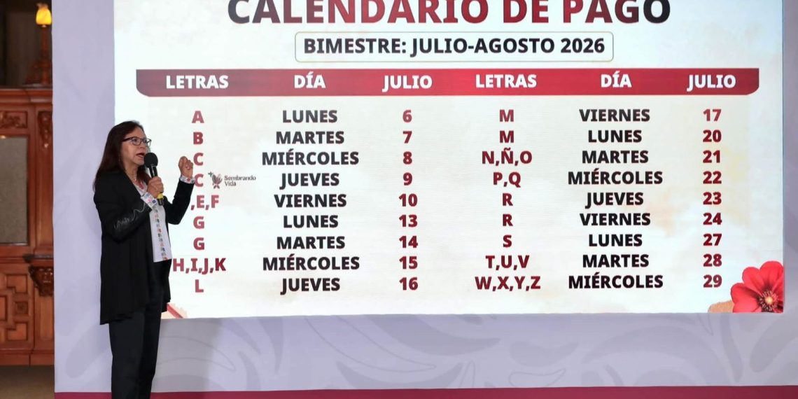 Inicia en Sonora la dispersión bimestre Julio – Agosto de las Pensiones para el Bienestar
