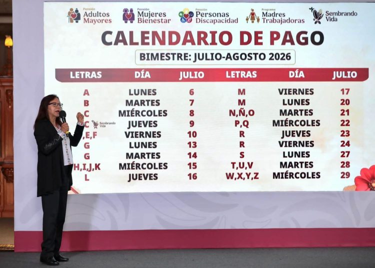 Inicia en Sonora la dispersión bimestre Julio – Agosto de las Pensiones para el Bienestar