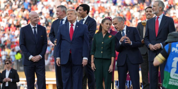 Sheinbaum revela breve charla con Trump y Carney en final del Mundial