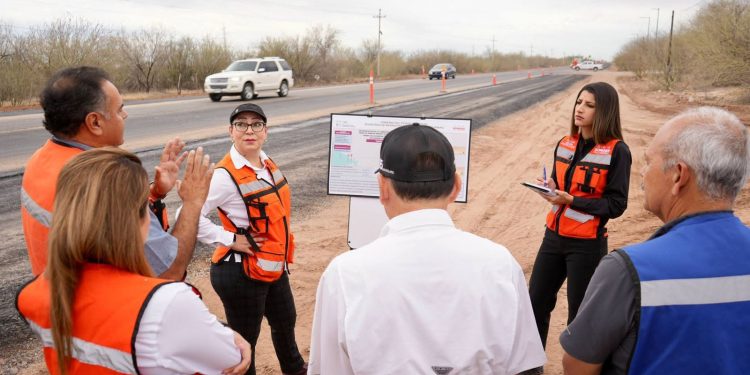 Hay un avance del 45 y 50 en ampliación de la carretera a Bahía de Kino, confirma Paulina Ocaña