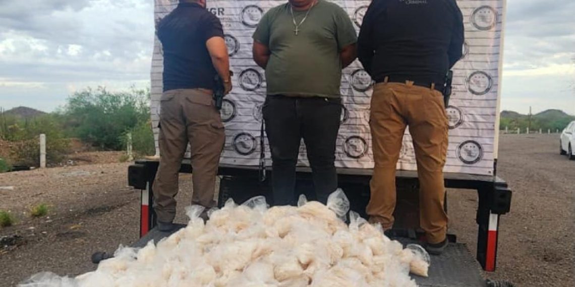 Asegura Mesa Estatal de Seguridad alrededor de 200 kilogramos de metanfetamina en Caborca