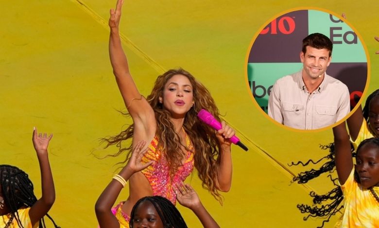 Piqué y sus hijos, presentes en show de Shakira en final del Mundial