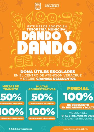 Invita Tesorería Municipal a participar en el programa “Dando y Dando 2026” con descuentos a cambio de útiles escolares