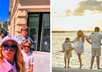 Paulina Rubio disfruta el verano junto a sus hijos