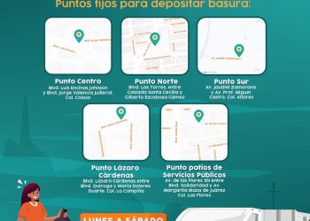 Mantendrá abierto Gobierno de Hermosillo los cinco puntos fijos para depositar basura