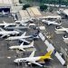 Cae tráfico aéreo entre México y Estados Unidos en Mayo