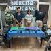 Ejército Mexicano y Fiscalía General de Justicia del Estado, detuvieron a 2 personas y aseguraron armamento en Cajeme