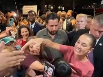 Migrantes en EU arropan a Sheinbaum previo a la final del Mundial