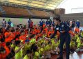 Convive Policía Estatal con niñas y niños en campamento de verano Codeson