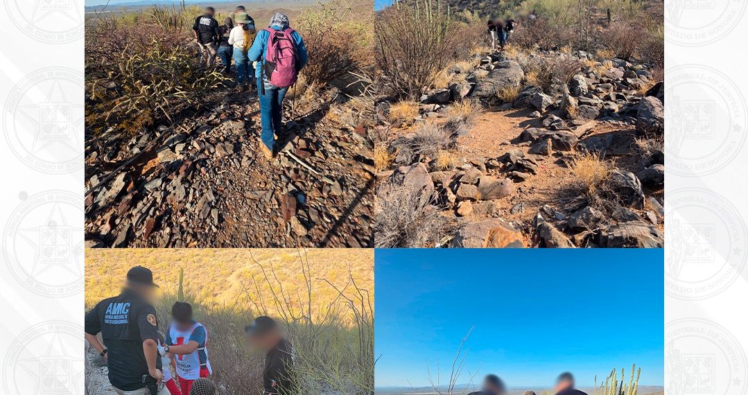 Rescata AMIC a integrantes del colectivo Madres Buscadoras de Altar tras quedar varadas en un cerro