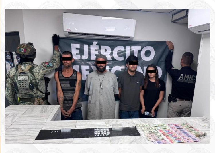 Realizan AMIC y Defensa cateo positivo con cuatro detenidos en San Luis Río Colorado