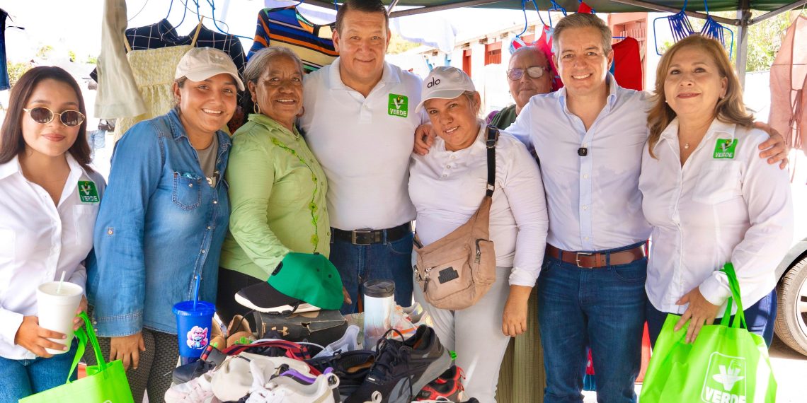 Omar Del Valle Colosio fortalece el diálogo con comerciantes, familias y mujeres del sur de Sonora