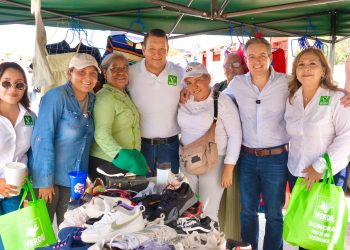 Omar Del Valle Colosio fortalece el diálogo con comerciantes, familias y mujeres del sur de Sonora