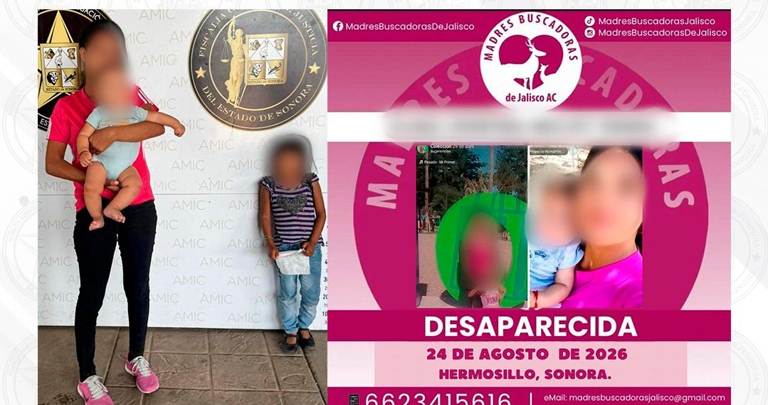 AMIC localiza con vida a una mujer y sus dos hijos en Hermosillo