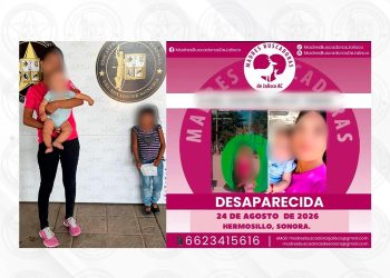 AMIC localiza con vida a una mujer y sus dos hijos en Hermosillo