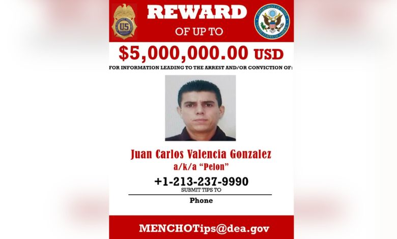 DEA coloca al hijastro de “El Mencho” como 1 en lista de más buscados