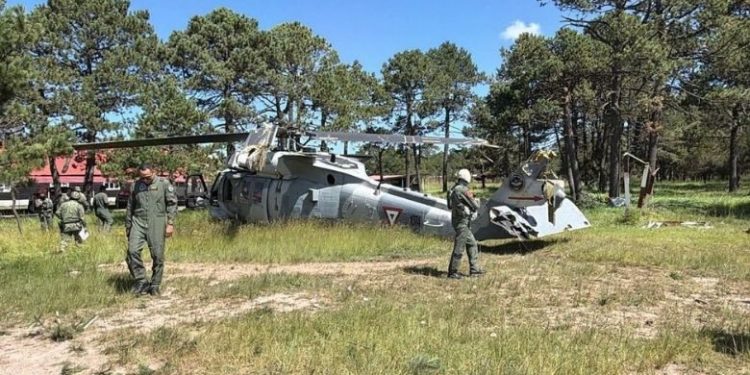 Helicóptero de las Fuerzas Armadas se desploma en Durango