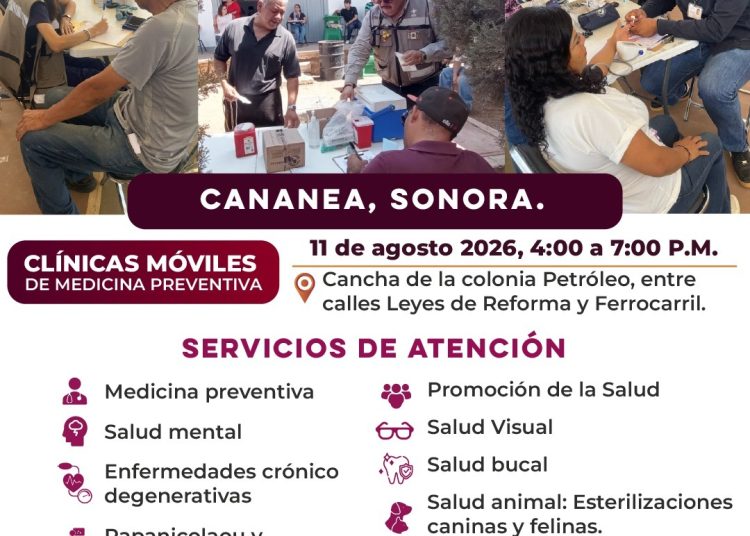 Acerca Salud Sonora servicios preventivos a comunidades alejadas mediante Clínicas Móviles