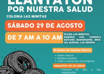 Invitan a “Llantatón por nuestra salud” este sábado en Las Minitas