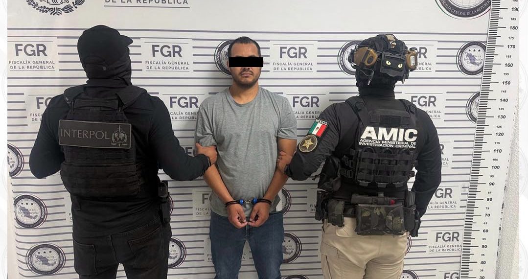 Capturan AMIC e INTERPOL México a objetivo prioritario con fines de extradición