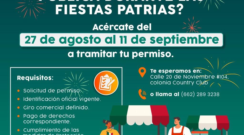 Invitan a comerciantes a tramitar permiso para vender durante fiestas patrias